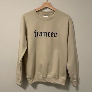 Beige Fiancée Crewneck Sweater